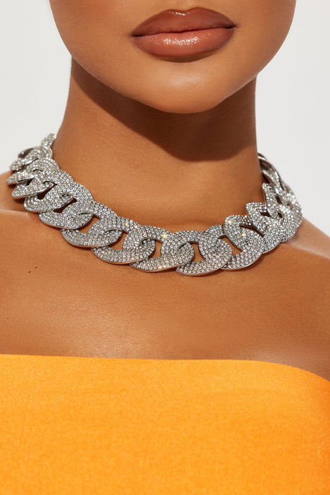 CUBAN RHINESTONE NECKLACE
