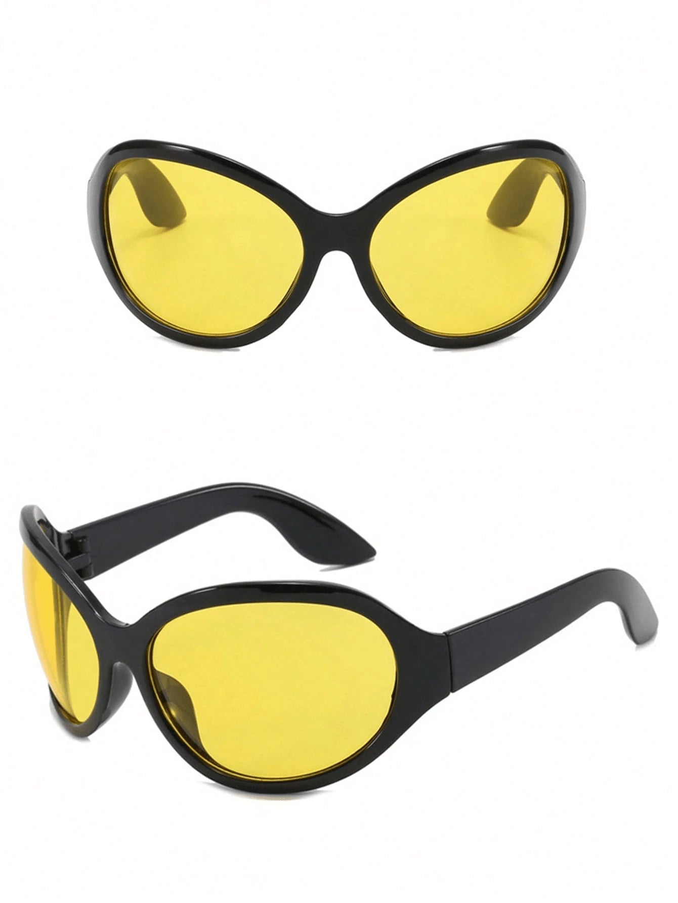 OVERSIZED Y2K YELLOW SUNGLASSES