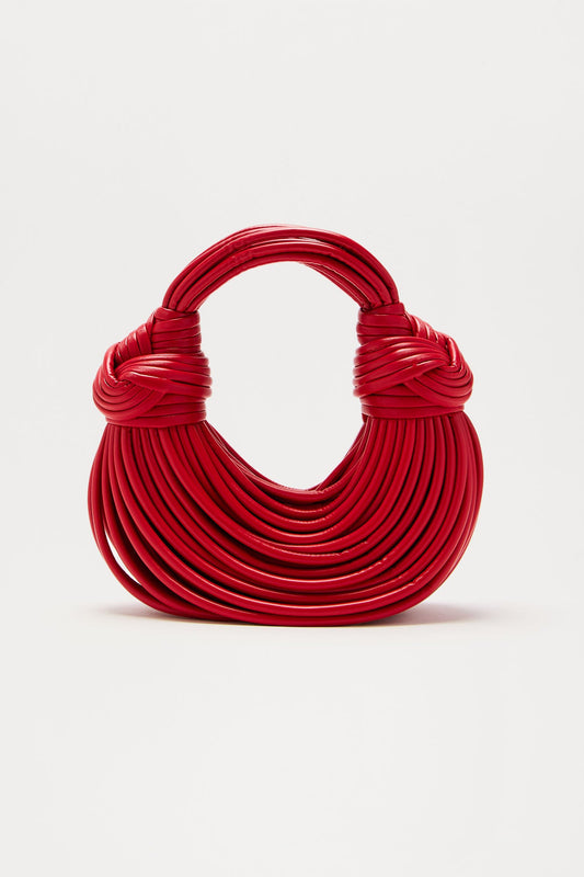 WOVEN ELAINE KNOT HANDBAG