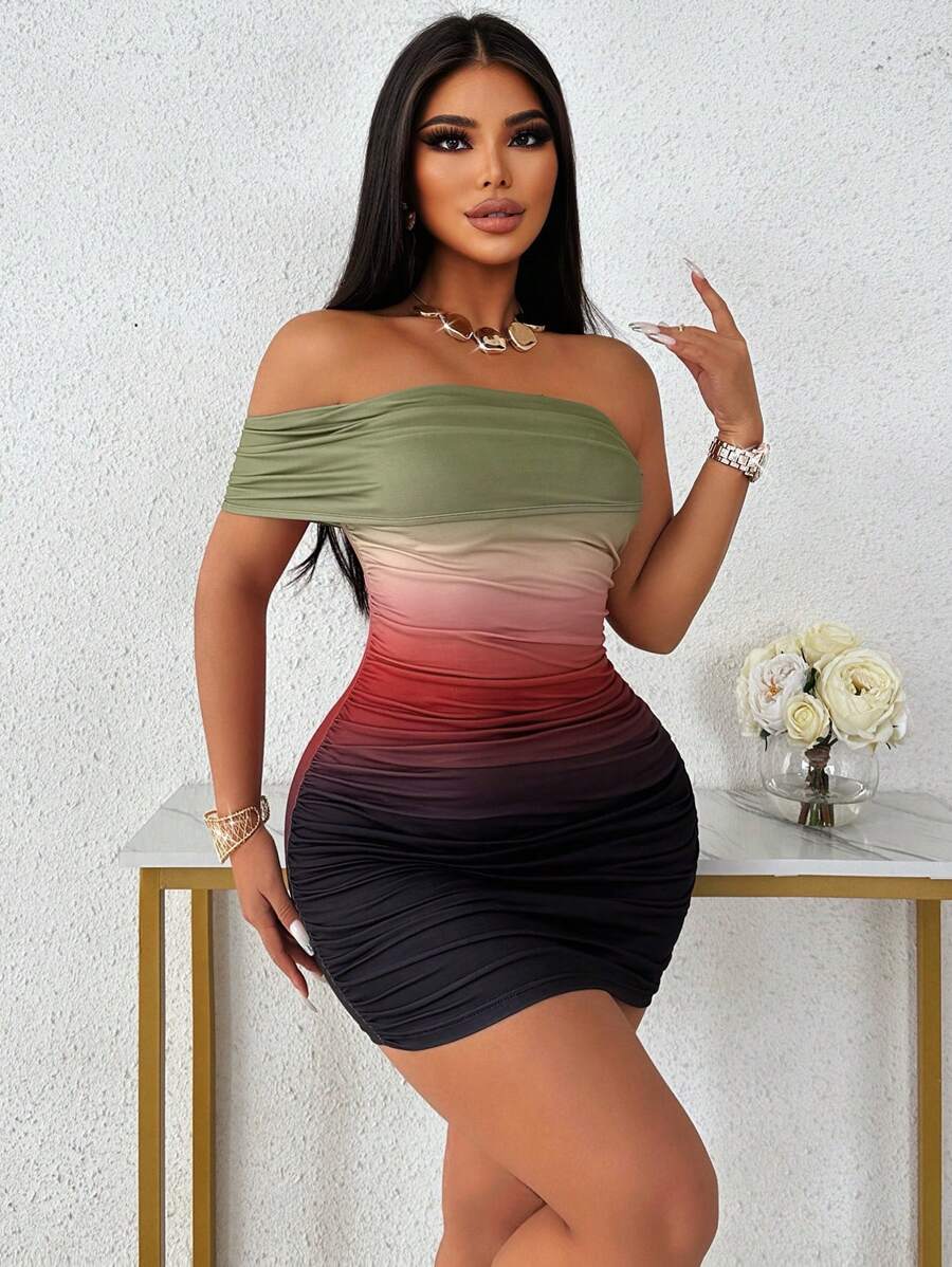 OFF SHOULDER EXOTICS DRESS